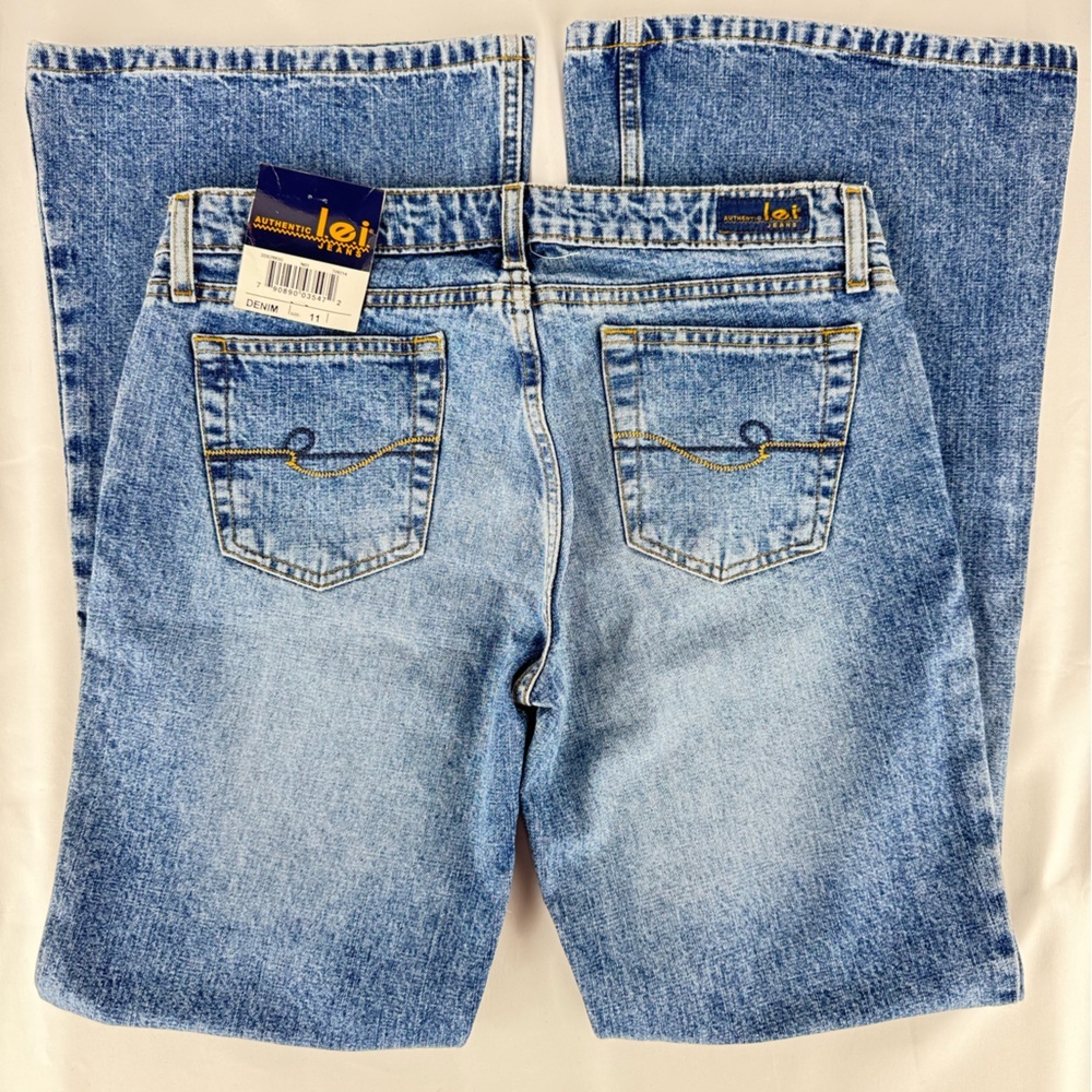 NWT Vintage 90’s LEI Women's Bootcut 100% Cotton Denim Jeans - Picture 7 of 10